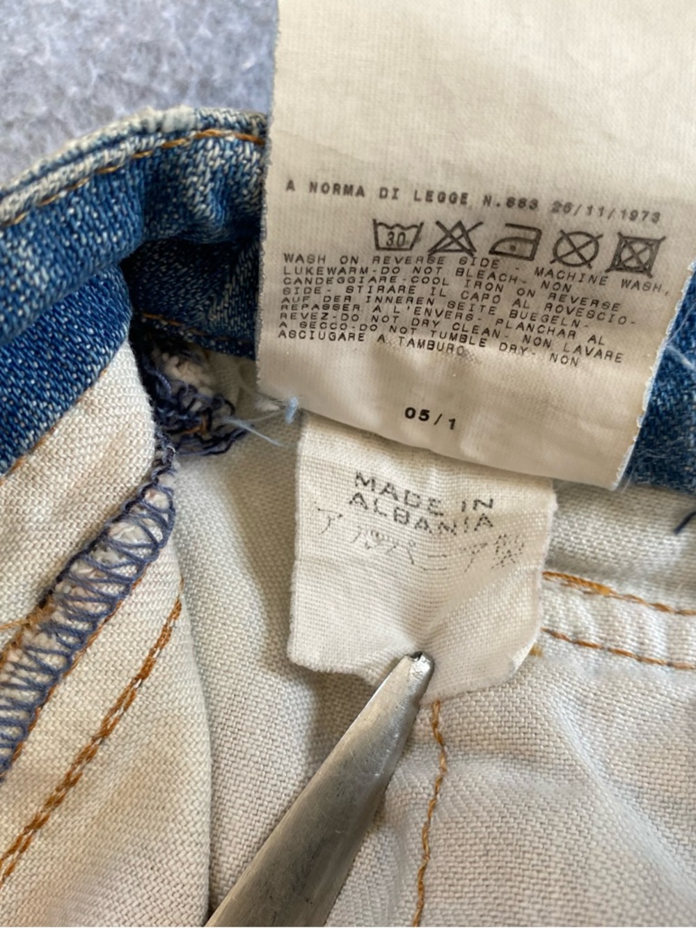 Vintage Y2K Dolce & Gabbana D&G Women Denim Jeans/ Fabric Boho Floral Pants 27-4 - Picture 14 of 16